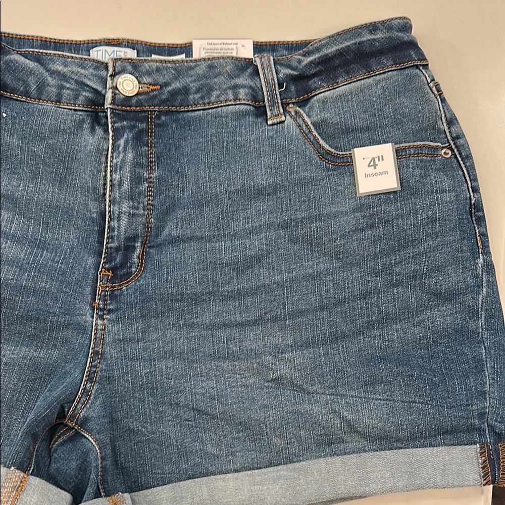 Women's Blue Denim Shorts - Picture 5 of 5